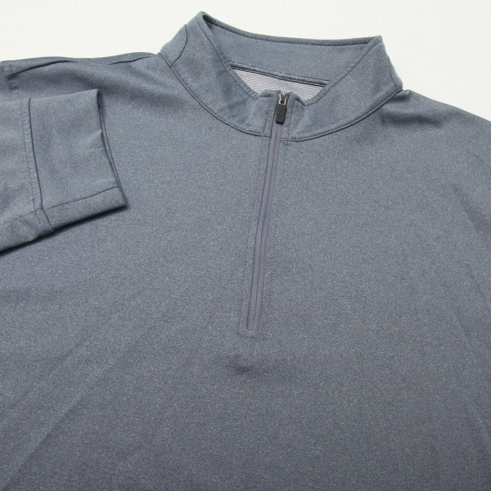 Hickey Freeman Quarter Zip Pullover Mens XXL Gray Heather Stretch Performance